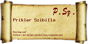 Prikler Szibilla névjegykártya